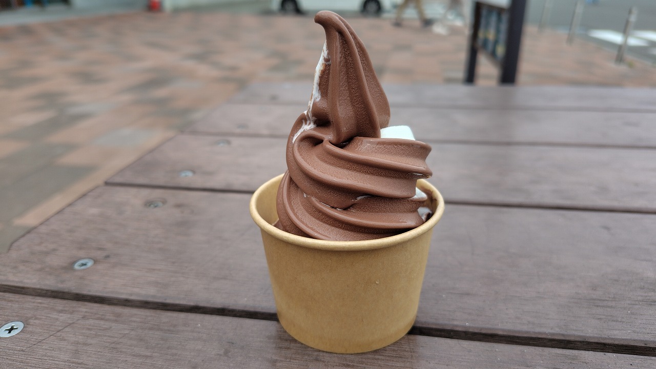 道の駅とうべつのソフトクリーム